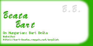 beata bart business card